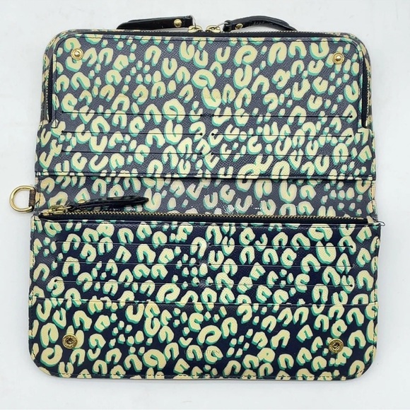 LV STEPHEN SPROUSE Insolite monogram leopard interior wallet only green one left - Picture 5 of 10